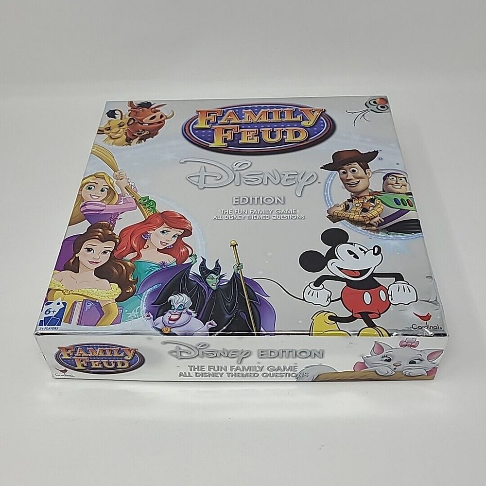 Family Feud Disney Edition Silver Box Signature Board Game 100% Complete EUC